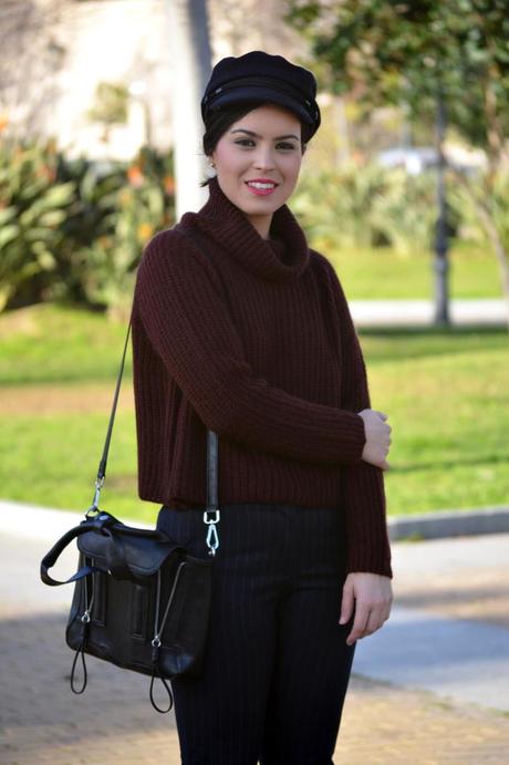Outfit | Burgundy sweater