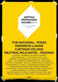 Optimus Primavera Sound 2014: The National, Pixies, Kendrick Lamar, Caetano Veloso, Mogwai, Haim...