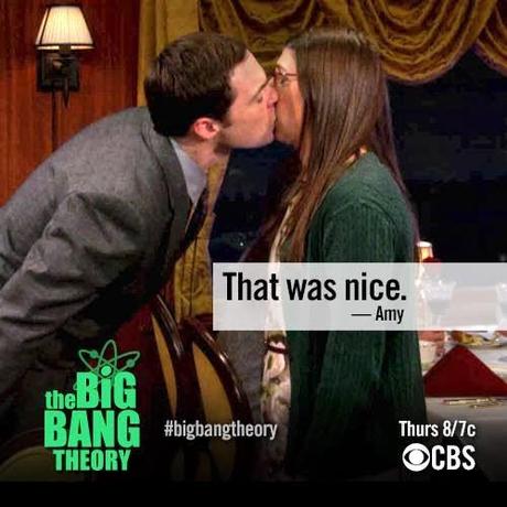 Sheldon besó a Amy, pues eso que Sheldon besó a Amy