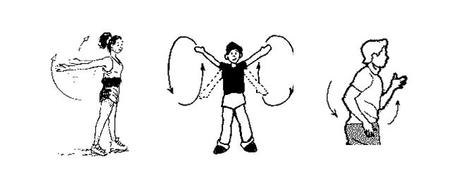 Movimiento articular de brazos