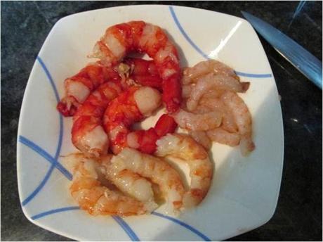 RAPE CON CARABINEROS Y LANGOSTINOS EN SALSA A LA AMERICANA