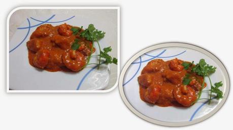 RAPE CON CARABINEROS Y LANGOSTINOS EN SALSA A LA AMERICANA