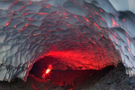 Cueva volcán Muntovsky 