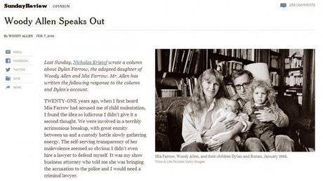 Woody Allen niega haber abusado sexualmente de su hija