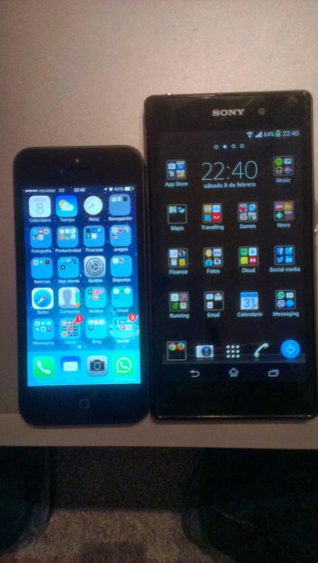 Sony Xperia Z1 vs iPhone 5