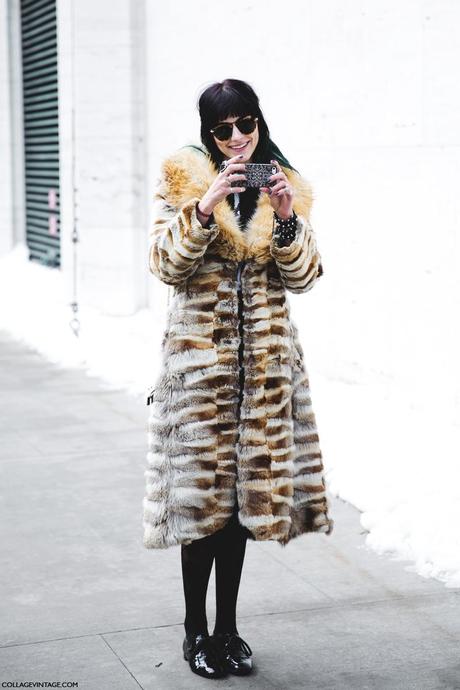 New_York_Fashion_Week-Street_Style-Fall_Winter-2015-Fur_Coat-Earrings-Langley_Fox-1