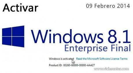 Activar Windows 8.1 enterprise y pro