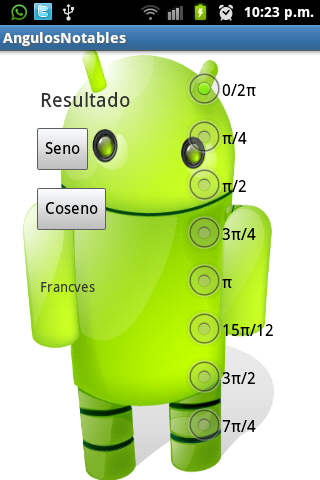 Aplicacion android Angulos notables para seno y coseno [APK]
