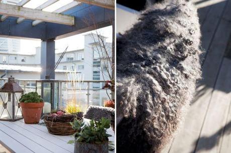 Ático moderno con amplia terraza muebles de diseño estilo nórdico escandinavo diseño de exteriores terrazas decoración interiores pequeños decoración diseño áticos decoración de salones nórdicos cocinas blancas modernas blog decoración de interiores Ático moderno con amplia terraza