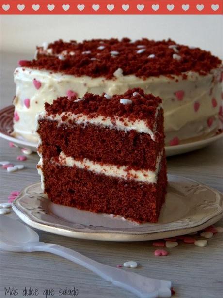 Red Velvet Cake:Tarta Terciopelo Rojo.{Idea para San Valentín}