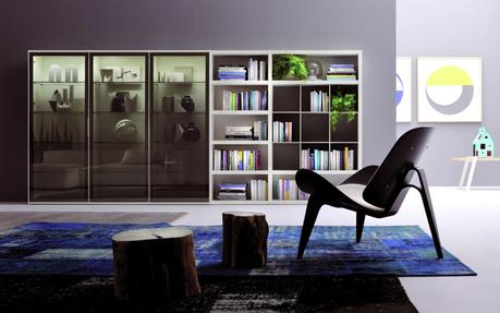 Vitrina integrada con librería de MD House