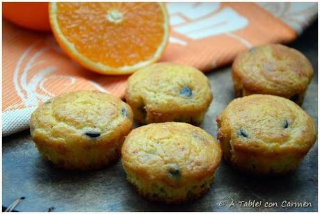 Magdalenas de Naranja y Lágrimas de Chocolate