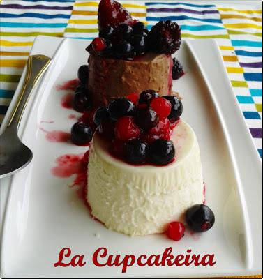 Panna cotta con frutos rojos