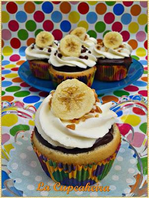 Banana Split Cupcakes