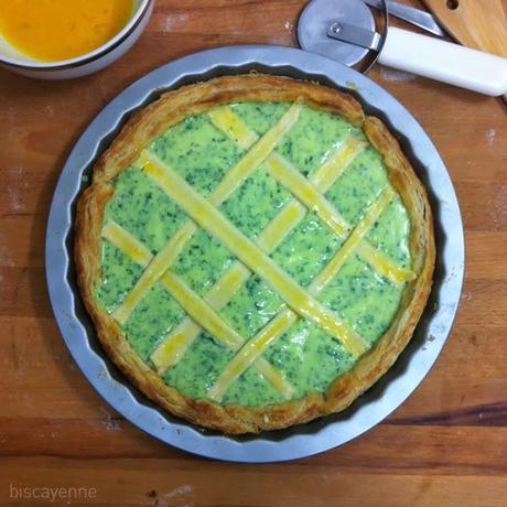 Tarta de espinacas, bilbaina trisílaba