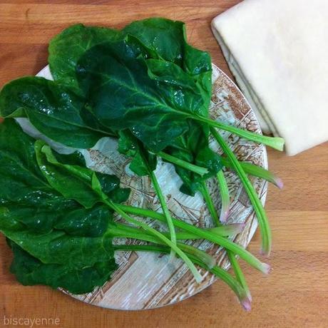 Tarta de espinacas, bilbaina trisílaba