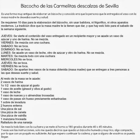 Bizcocho de las Carmelitas descalzas de Sevilla