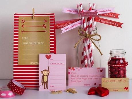 5 tarjetas de San Valentín para niños que puedes descargar gratis San Valentin DIY descargables gratuitos