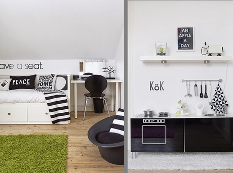 ESTILO NORDICO BLANCO Y NEGRO.... LOW COST