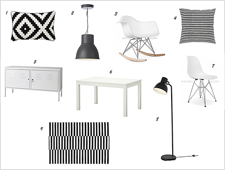 ESTILO NORDICO BLANCO Y NEGRO.... LOW COST