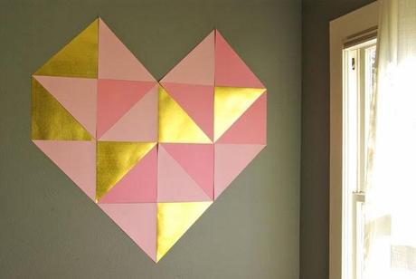 DIY SAN VALENTÍN: Corazón Geométrico Gigante
