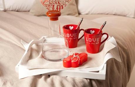 Decoraciones de cama para el Día de San Valentín