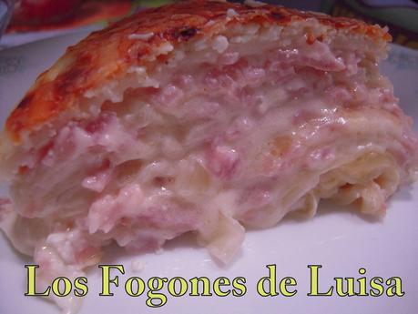 TARTA  JAMÓN, QUESO Y TORTITAS MEJICANAS