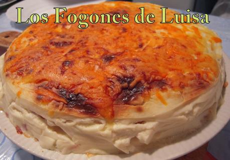 TARTA  JAMÓN, QUESO Y TORTITAS MEJICANAS