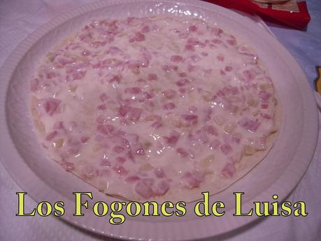 TARTA  JAMÓN, QUESO Y TORTITAS MEJICANAS