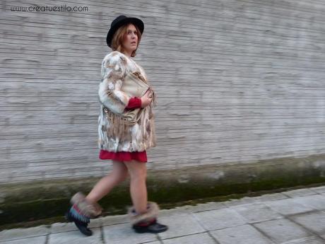 Look (embarazada premamá) - Como combinar un vestido granate, modo 1, boho chic4
