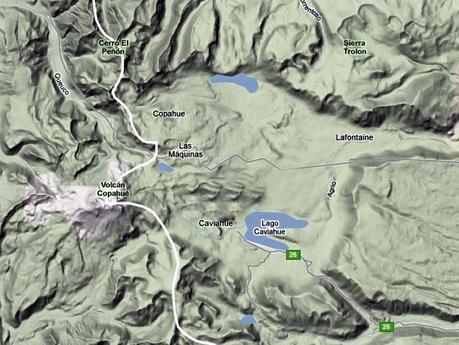 Mapa de la zona de Caviahue y Copahue