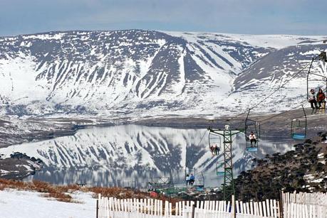 Vista del Lago Caviahue desde las pistas de Esquí, Neuquén. Foto: Natalia Fernández, CCAM