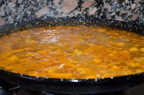 Arroz seco con coliflor y sepia