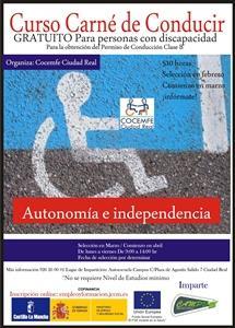 Cocemfe Oretania oferta nuevamente el curso: ‘Permiso de conducción “clase B” para personas con discapacidad' Cocemfe Oretania oferta nuevamente el curso: ‘Permiso de conducción “clase B” para personas con discapacidad'