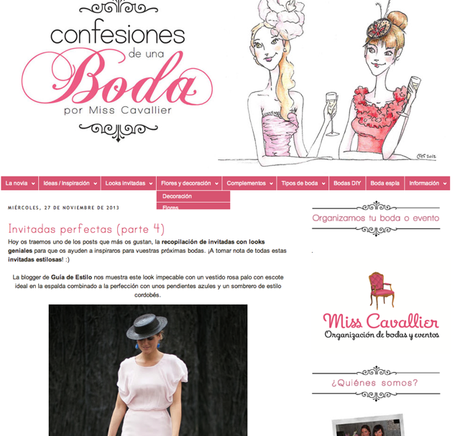 Featured on ... Confesiones de una boda WEDDING STYLE, FEATURES, lapavana brand, mono rojo, vestido drapeado rosa, invitadas con estilo, canotiers, bodas, wedding, bodas de invierno, miss cavallier, cristina blanco, spanish fashion blogger, guiadeestilo,