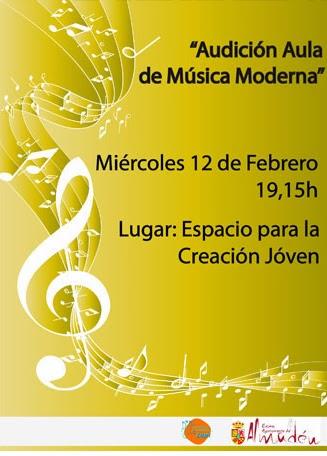 Hoy audición del Aula de Música Moderna de Almadén