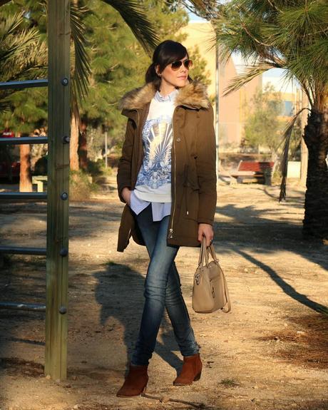 Sudadera + Camisa + Parka