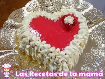 Tarta de chocolate blanco para San Valentín