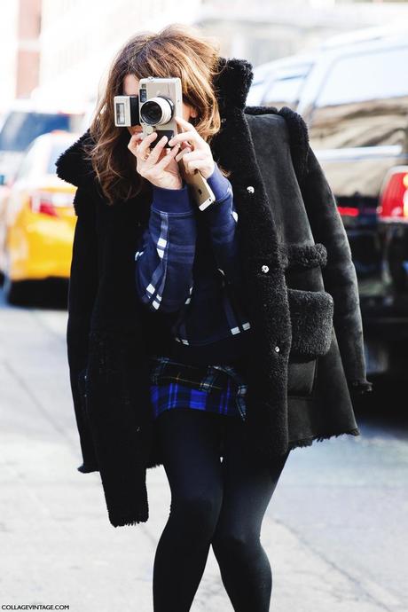 New_York_Fashion_Week-Street_Style-Fall_Winter-2015-Hanneli_Mustaparta-Mixing_Prints-Plaid_Outfit-6