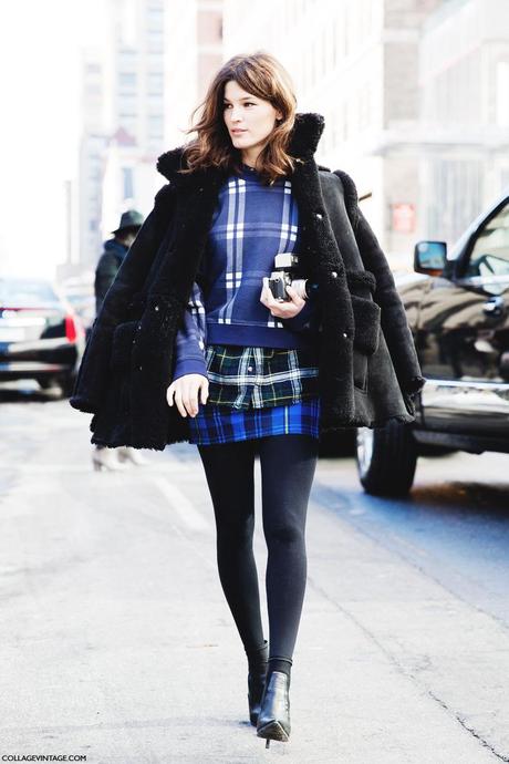 New_York_Fashion_Week-Street_Style-Fall_Winter-2015-Hanneli_Mustaparta-Mixing_Prints-Plaid_Outfit-3