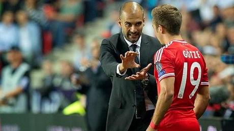 Guardiola y Mario Gotze