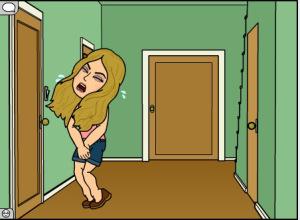 Claramente necesitaba ir a un baño