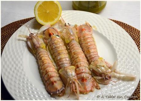 Galeras a la Plancha con suave Vinagreta de Foie