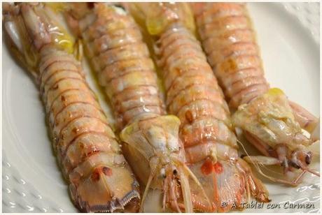 Galeras a la Plancha con suave Vinagreta de Foie