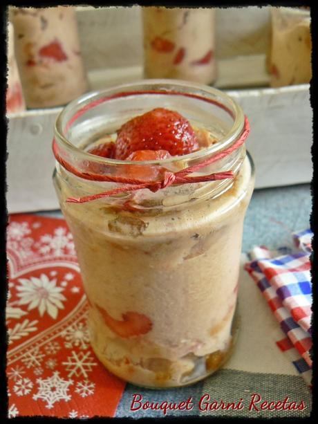 Copa de crema de frutillas al Oporto