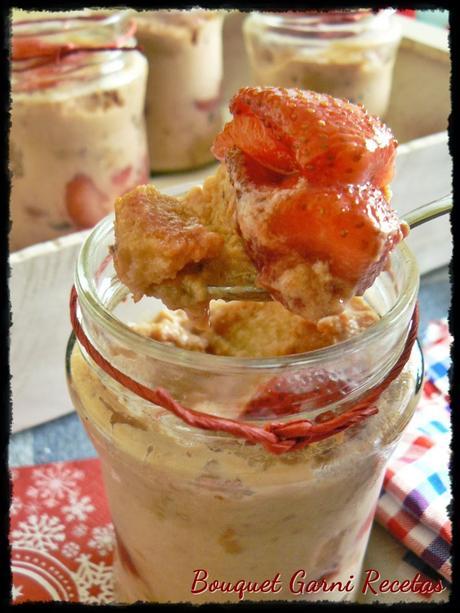 Copa de crema de frutillas al Oporto