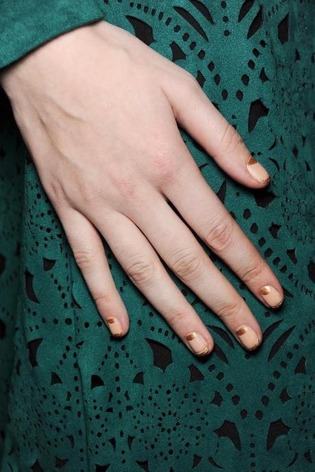 Beauty trend seen on New York Fashion Week: Metallic nails