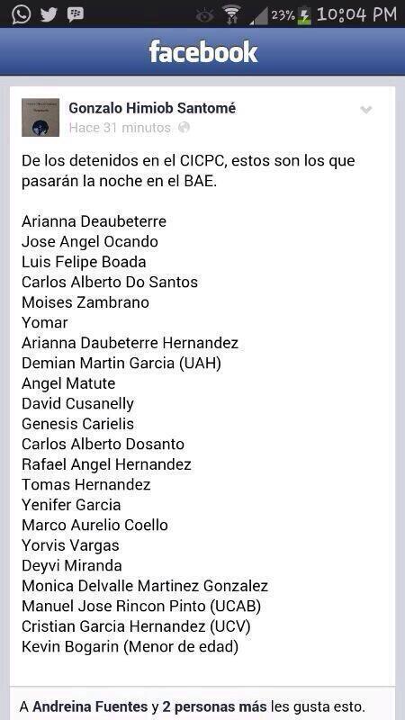 Muertos,heridos y detenidos en #12FVenezuela