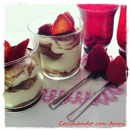 VASITOS DE TIRAMISÚ  PARA SAN VALENTÍN