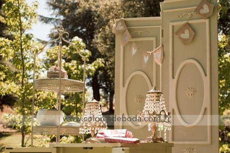 Decoración de boda en tonos fucsia y naranja
